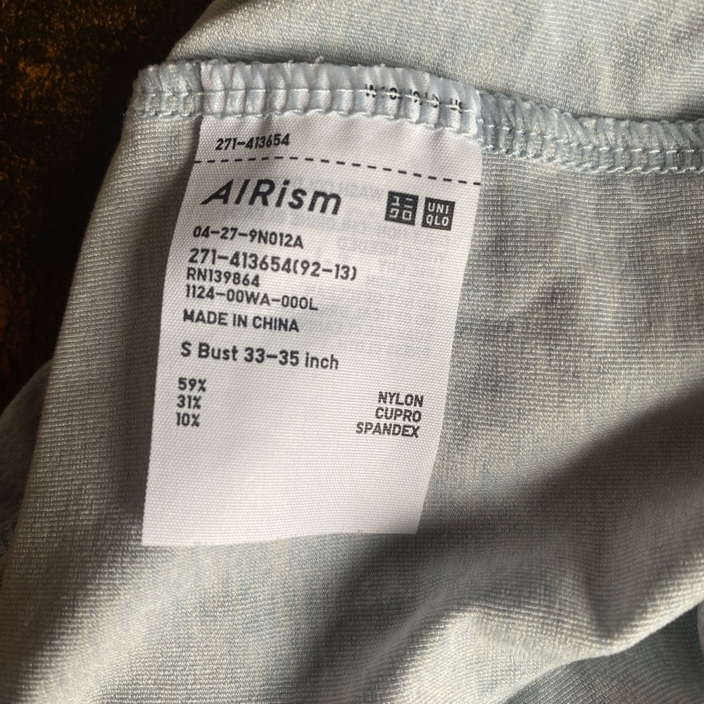 Uniqlo Airism Cami, Size Small, Color Baby Blue - Picture 4 of 4